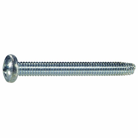 Sheet Metal Screw, #12 X 2 In, Zinc Plated Steel Pan Head Phillips Drive, 6 PK